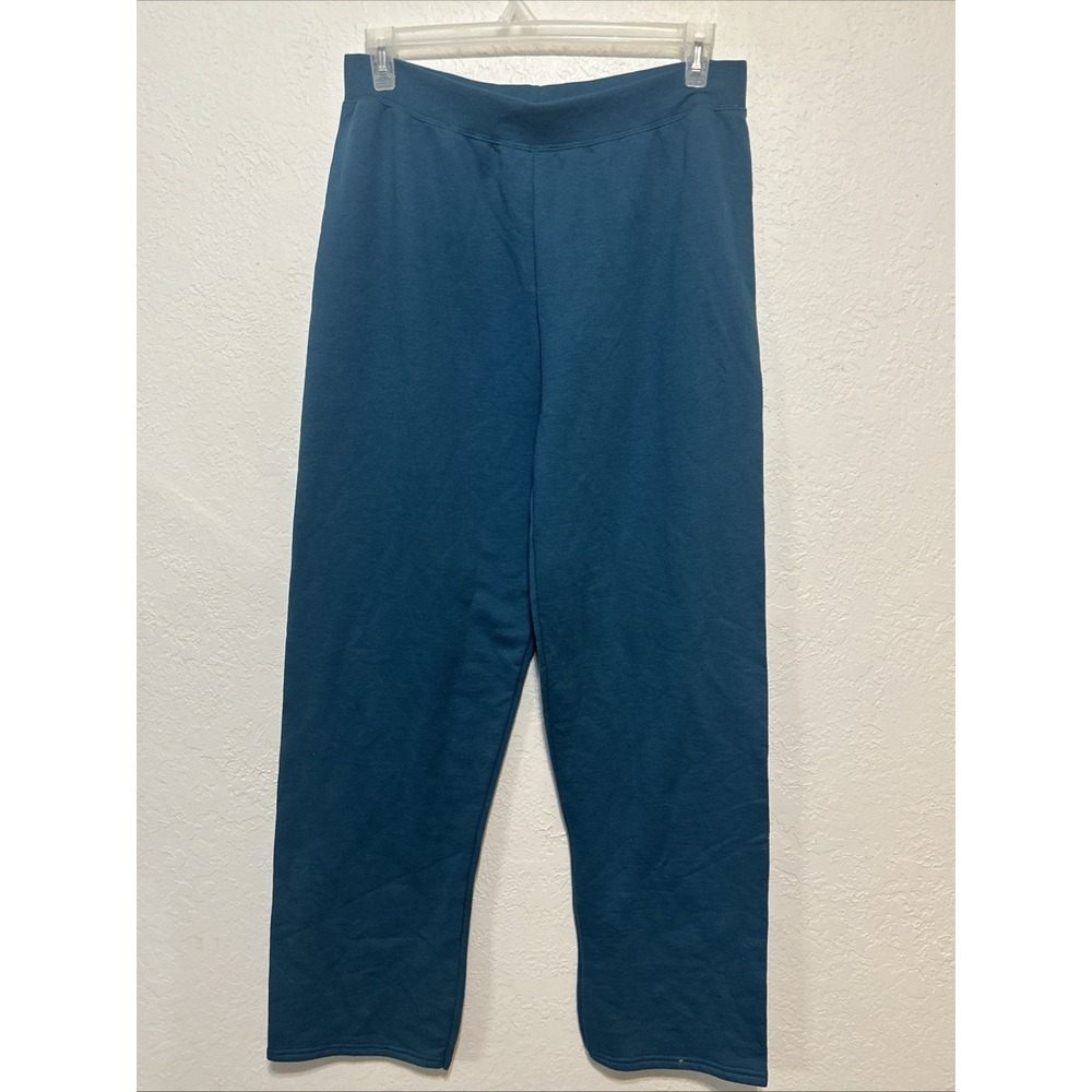 Hanes EcoSmart Teal Blue Fleece‎ Sweatpants Womens Plus Size 1X 16W Relaxed Fit